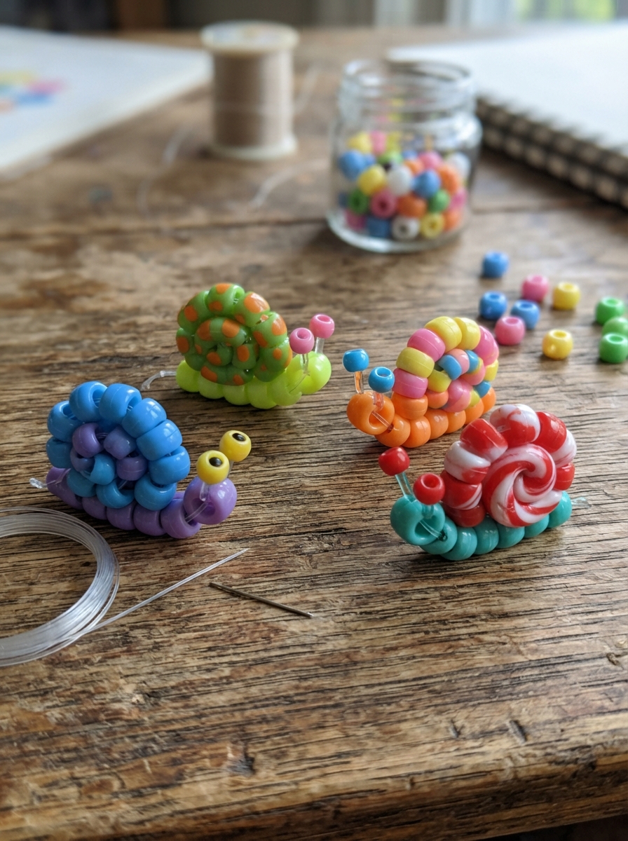Perles de poney, en forme d’escargot, fabriquées : Best 7 idées