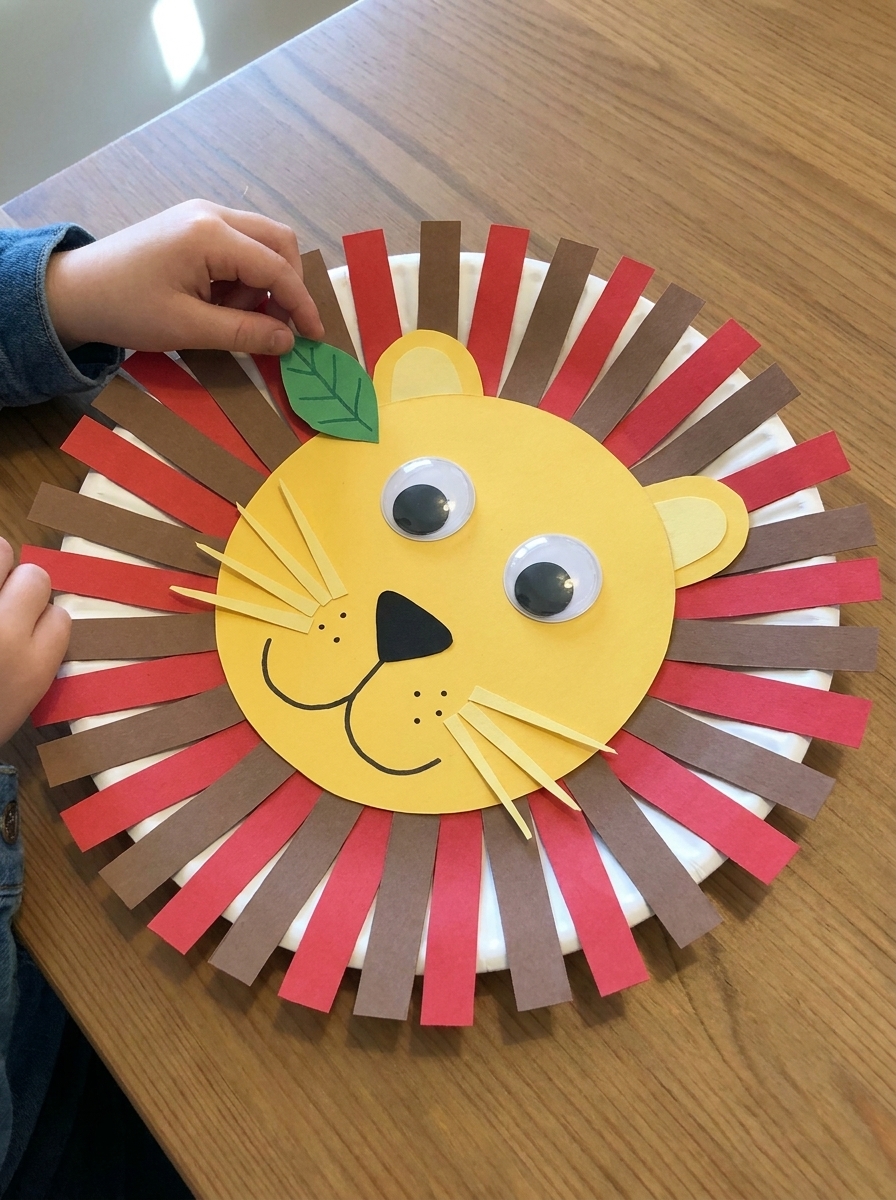 Il a fabriqué un lion avec une assiette en carton : 7 Astuces
