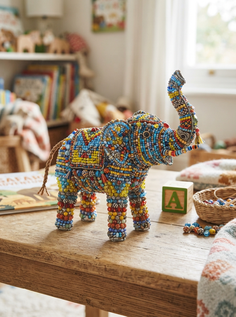 How to Make a Beaded Elephant for Children