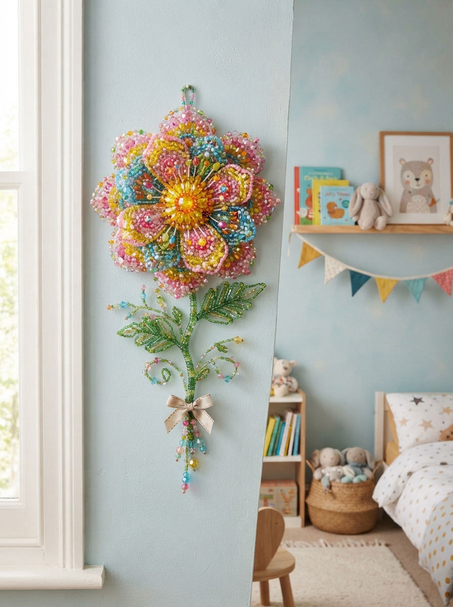 How to Make Large Beaded Flowers for Room Decoration