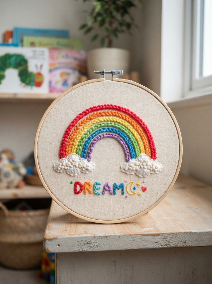 🌈 Rainbow Embroidery